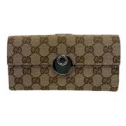 Pre-owned Canvas wallets Gucci Vintage , Brown , Dames