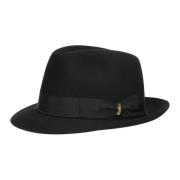 Charlait Vilthoed met Kleine Rand Borsalino , Black , Heren