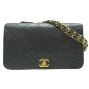 Pre-owned Leather chanel-bags Chanel Vintage , Black , Dames