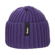 Geribbelde Wollen Beanie Muts Borsalino , Purple , Unisex