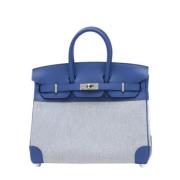 Pre-owned Canvas handbags Hermès Vintage , Blue , Dames