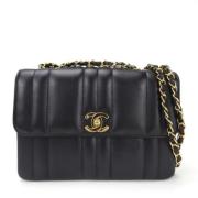 Pre-owned Leather chanel-bags Chanel Vintage , Blue , Dames