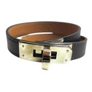 Pre-owned Leather belts Hermès Vintage , Black , Dames