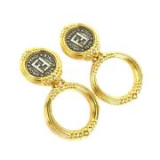 Pre-owned Metal earrings Fendi Vintage , Yellow , Dames