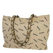 Pre-owned Canvas chanel-bags Chanel Vintage , Beige , Dames