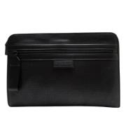 Pre-owned Leather clutches Bottega Veneta Vintage , Black , Dames