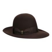 Eleonora Folar Grote Rand Hoed Borsalino , Brown , Dames