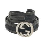 Pre-owned Canvas belts Gucci Vintage , Black , Dames