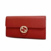 Pre-owned Leather wallets Gucci Vintage , Red , Dames