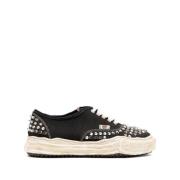 Studded Canvas Low-Top Sneakers Mihara Yasuhiro , Black , Heren