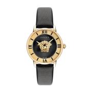 La Medusa Dameshorloge Ve2R00122 - Zwart/Goud Versace , Yellow , Dames