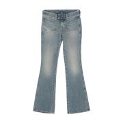 Wijde Denim Jeans Diesel , Blue , Dames