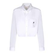 Wit Overhemd met Metalen Zak Givenchy , White , Dames