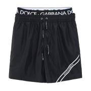 Modern Zwart Polyester Zwemkleding voor Mannen Dolce & Gabbana , Black...