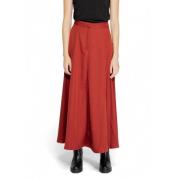 Rode Effen Rok met Ritssluiting Vero Moda , Red , Dames