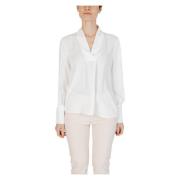 Witte V-hals Blouse Lente/Zomer Stijl Rinascimento , White , Dames