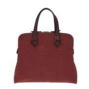 Pre-owned Canvas handbags Hermès Vintage , Red , Dames