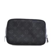 Pre-owned Canvas clutches Louis Vuitton Vintage , Black , Dames