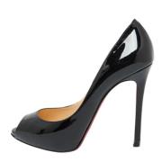 Pre-owned Leather heels Christian Louboutin Pre-owned , Black , Dames