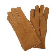 Schapenvacht Handschoenen Handgemaakt Stikdetail Eleventy , Brown , Un...