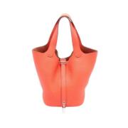 Pre-owned Leather handbags Hermès Vintage , Pink , Dames