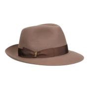 Tijdloze Medium Rand Hoed Borsalino , Brown , Dames