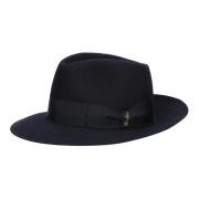 Vilt Breedgerande Hoed Borsalino , Blue , Heren