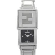 Pre-owned Stainless Steel watches Fendi Vintage , Black , Dames