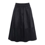 Zwarte Changeant Stretch Rok Bitte Kai Rand , Black , Dames