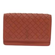 Pre-owned Leather wallets Bottega Veneta Vintage , Pink , Dames