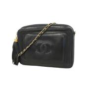 Pre-owned Leather chanel-bags Chanel Vintage , Black , Dames