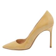 Pre-owned Leather heels Manolo Blahnik Pre-owned , Beige , Dames