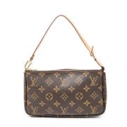 Pre-owned Coated canvas clutches Louis Vuitton Vintage , Brown , Dames