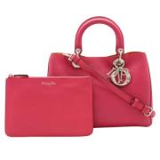 Pre-owned Leather dior-bags Dior Vintage , Pink , Dames