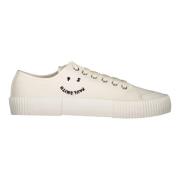 Canvas lage sneakers met leren inzetstuk PS By Paul Smith , White , He...