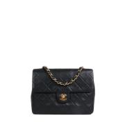 Pre-owned Leather chanel-bags Chanel Vintage , Black , Dames