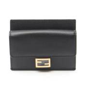 Pre-owned Leather wallets Fendi Vintage , Black , Dames