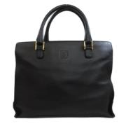 Pre-owned Leather handbags Loewe Pre-owned , Black , Dames