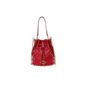 Stijlvolle Leren Tas La Carrie , Red , Dames