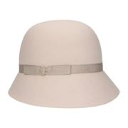 Retro-stijl Cloche Hat Borsalino , Beige , Dames