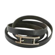 Pre-owned Leather bracelets Hermès Vintage , Black , Dames