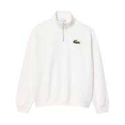 Witte Half-Zip Sweatshirt Essentiële Sportkleding Lacoste , White , He...