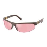 Bruin montuur met roze spiegelglazen Miu Miu , Brown , Dames