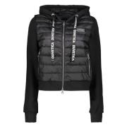 Jas met logopatch en geribde manchetten Duvetica , Black , Dames