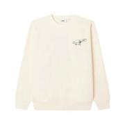 Hond Doodle Crew Fleece Sweatshirt Obey , Beige , Heren