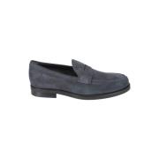 Suède Rubber Loafer Schoen Tod's , Blue , Heren