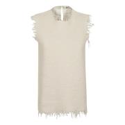 Kokos Gebreide Top Jil Sander , White , Dames