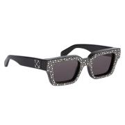 Virgil 17207 Zonnebril met Strass Off White , Black , Dames