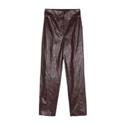 Bordeaux Broek Aw24 Chic Stijl Federica Tosi , Red , Dames