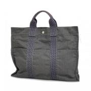 Pre-owned Canvas totes Hermès Vintage , Gray , Dames